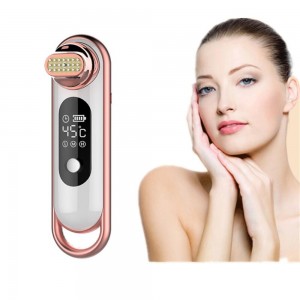 Aparat Controlul inteligent al temperaturii LCD Mini RF Radio Frecventa, Incalzirea pielii, Indepartarea Ridurilor, Tonificere Faciala Rejuvenation Beauty Pink 1601