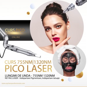 Curs Laser PICOSECOND 1320NM |755NM Rejuvenare Facială Laser cu sau fara Carbon peeling