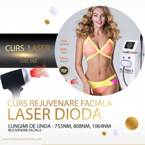 Curs Laser Dioda 3 lungimi, 755nm, 808nm, 1064nm - Rejuvenare Faciala 